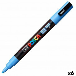 Marker pen/felt-tip pen POSCA PC-3M Sky blue (6 Units)
