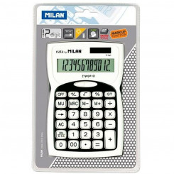 Milano mustvalge kalkulaator (15,2 x 10 x 3,7 cm)