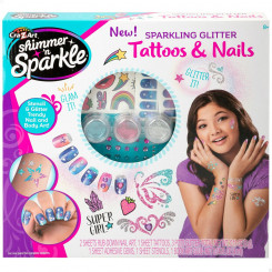 Manicure Set Shimmer 'n Sparkle Tattoos & Nails Children's