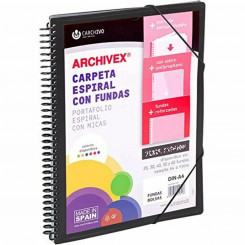 Organiser Folder Carchivo Archivex-Star Black A4 Spiral