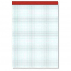 Notepad Pacsa 4 mm 80 Sheets 1/4" Printed grid Without lid (10Units)