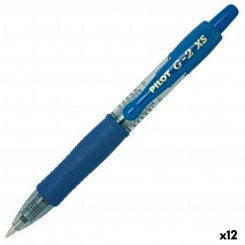 Ручка-роллер Pilot G-2 XS выдвижная синяя 0,4 мм (12 шт.)