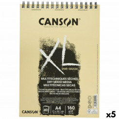 Блокнот для рисования Canson XL Sand Natural A4 40 листов 160 г/м2 5 шт.