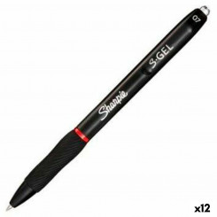 Gel pen Sharpie S-Gel Retractable Red 0,7 mm (12 Units)