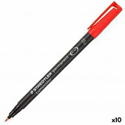 Перманентный маркер Staedtler Lumocolor 318-2 F Red 0,6 мм (10шт.)