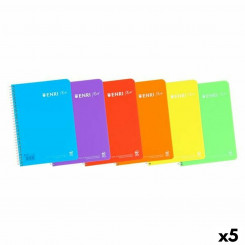 Notebook ENRI Multicolour 80 Sheets Din A4 (5 Units)