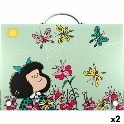 Document Holder Grafoplas Mafalda Spring Clasp Multicolour Din A4 (2 Units)