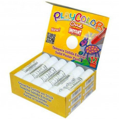 Tempera Playcolor Basic One Solid White (10 g) (12 ühikut)
