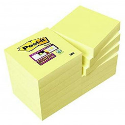 Sticky Notes Post-it Super Sticky, 47,6 x 47,6 mm, kollane, 12 ühikut