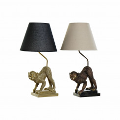 Desk lamp DKD Home Decor Black Beige Golden Metal Resin Monkey (32.5 x 30 x 60 cm) (2 pcs)