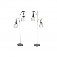 Floor Lamp DKD Home Decor Black Metal PU Loft (55 x 25 x 150 cm) (2 Units)