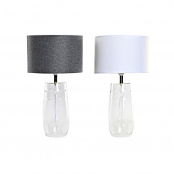 Настольная лампа DKD Home Decor Face Прозрачный Белый Светло-серый Модерн (2 шт.) (30 x 30 x 54 см)