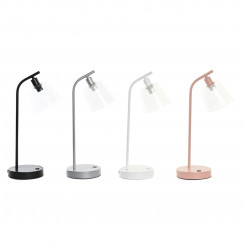 Настольная лампа DKD Home Decor Кристалл Серебристый Черный Серый Розовый Металл Белый 40 Вт 25 Вт (22 x 15 x 46 см) (4 шт.)