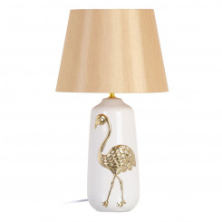 Настольная лампа Керамика Синтетическая ткань Золотой Белый 32 x 32 x 43 см