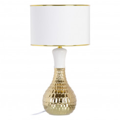 Настольная лампа 32 х 32 х 45,5 см Керамика Синтетическая ткань Золотистый Белый