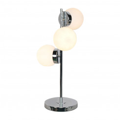 Desk lamp DKD Home Decor Crystal Silver Metal White Modern (23 x 23 x 49 cm)