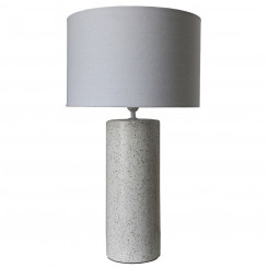 Настольная лампа DKD Home Decor 25Вт Лен Белый Многоцветный 220 В 50 Вт Доломит (28 x 28 x 50 см)