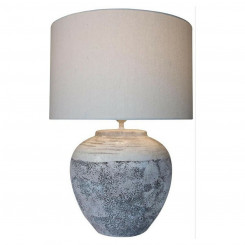 Настольная лампа DKD Home Decor Белый Серый Керамика Пластик Холст 50 Вт 220 В 42 x 42 x 60 см