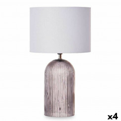 Настольная лампа Лучи 40 W Серый Стеклянный 25,5 x 43,5 x 25,5 cm (4 штук)