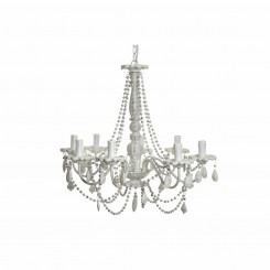 Ceiling light DKD Home Decor White Metal Spruce Plastic 40 W Romantic Striped 220 V 65 x 65 x 53 cm