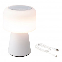 LED lamp with bluetooth speaker and wireless charger Lumineo 894417 White 22.5 cm Rechargeable