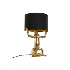 Настольная лампа Home ESPRIT Black Golden Resin 50 Вт 220 В 31 x 28 x 50 см (2 шт.)