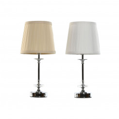 Table lamp Home ESPRIT White Beige Metal 25 W 220 V 20 x 20 x 43 cm (2 Units)