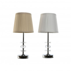 Table lamp Home ESPRIT White Beige Metallic Metal 25 W 220 V 20 x 20 x 43 cm (2 Units)