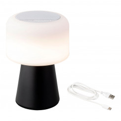 LED lamp with bluetooth speaker and wireless charger Lumineo 894415 Black 22.5 cm Rechargeable
