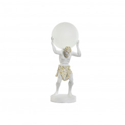 Настольная лампа Home ESPRIT White Golden Resin Plastic 220 V 18 x 17 x 44 см