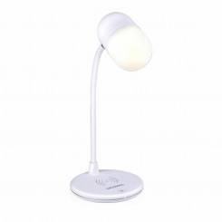 Светодиодная лампа с динамиком и беспроводным зарядным устройством Grundig White Ø 12 x 26 см Пластик 3-в-1