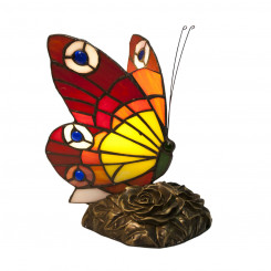 Table lamp Viro Tiffany Multicolored Zinc 60 W 23 x 28 x 23 cm Butterfly