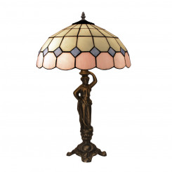 Table lamp Viro Pink Brown Zinc 60 W 30 x 50 x 30 cm
