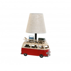 Table lamp Home ESPRIT White Red Linen Metal 20 x 14 x 30 cm