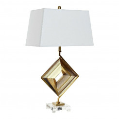 Настольная лампа DKD Home Decor Белый Полиэстер Металл Кристалл 220 В Золотой 60 Вт (43 x 25 x 75 см)