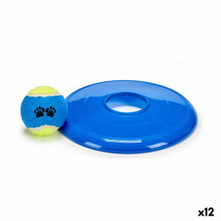 Koerte mänguasjade komplekt Frisbee kummist polüpropüleenist (12 ühikut)