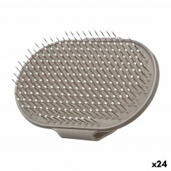 Brush Pets Grey Metal Silicone 14 x 21,5 x 5 cm (24 Units)