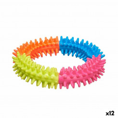 Koera mänguasi Tugirõngas silikoon 12,5 x 2,5 x 12,5 cm (12 ühikut)