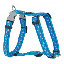 Dog Harness Red Dingo Style Turquoise Star White 37-61 cm