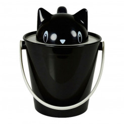 Контейнерное ведро United Pets кот 20 cm Чёрный