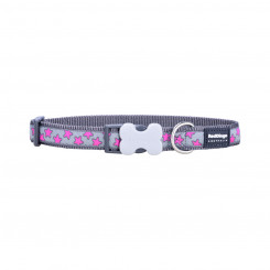 Dog collar Red Dingo STYLE HOT PINK ON COOL GRAY 41-63 cm