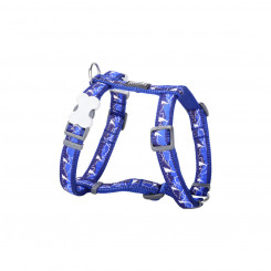 Dog harness Red Dingo STYLE LIGHTNING 36-54 cm Sea blue 30-48 cm