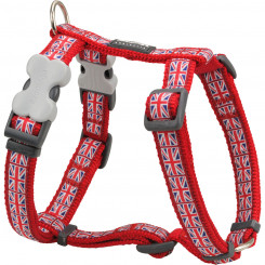 Dog harness Red Dingo STYLE UNION JACK FLAG 36-54 cm Red 30-48 cm