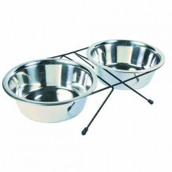 Dog feeder Trixie Double Stainless steel 1.8 L