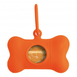 Pet Poop Bag Dispenser United Pets Bon Ton Neon Dog Orange (8 x 4.2 x 5 cm)