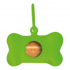 Диспенсер для мешков с какашками для домашних животных United Pets Bon Ton Neon Dog Green (8 x 4,2 x 5 см)