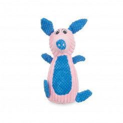 Dog toy Blue Pink Pig 27 x 11.5 x 19 cm Soft toy with sound