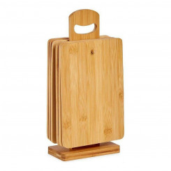 Set Cutting board with support Brown Bamboo (6 Pieces, parts) (21 x 14 x 0.8 cm)
