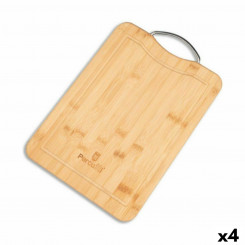 Cutting board Percutti Percutti 32.5 x 25 x 1.5 cm Brown Silver Bamboo (4 Units)