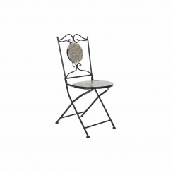 Garden chair DKD Home Decor Ceramic Black Ironwork (42 x 50 x 90 cm)